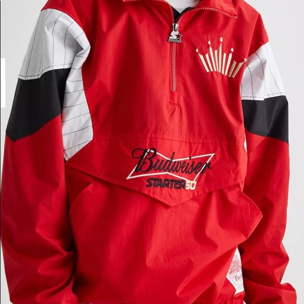 NWT RARE! Budweiser X Starter Black Label 50th Anniversary Windbreaker (Small)